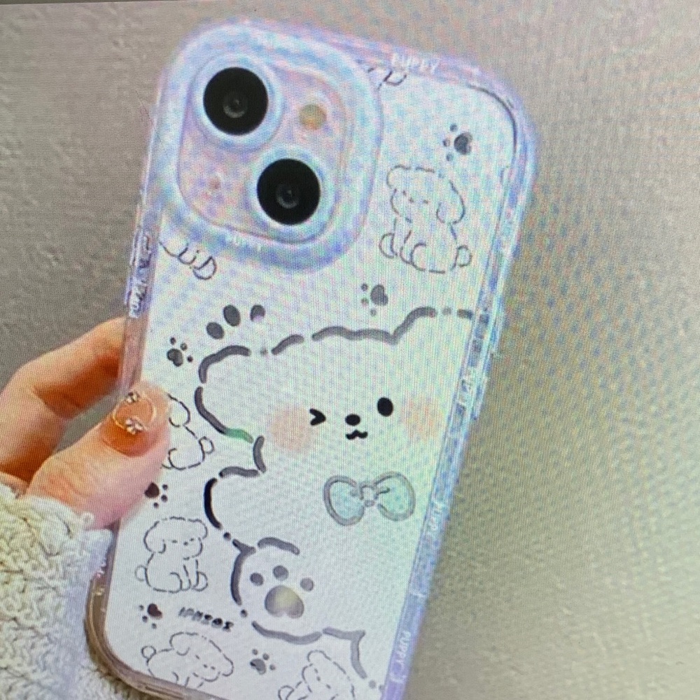 Cute Puppy Design Phone Case - White